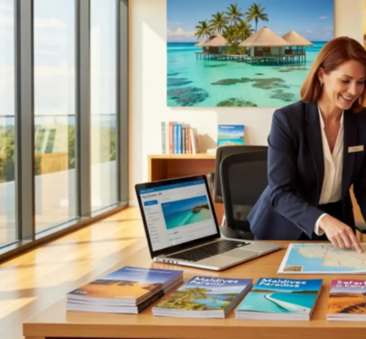 Doradca turystyczny dobiera oferty wycieczek dla klientów